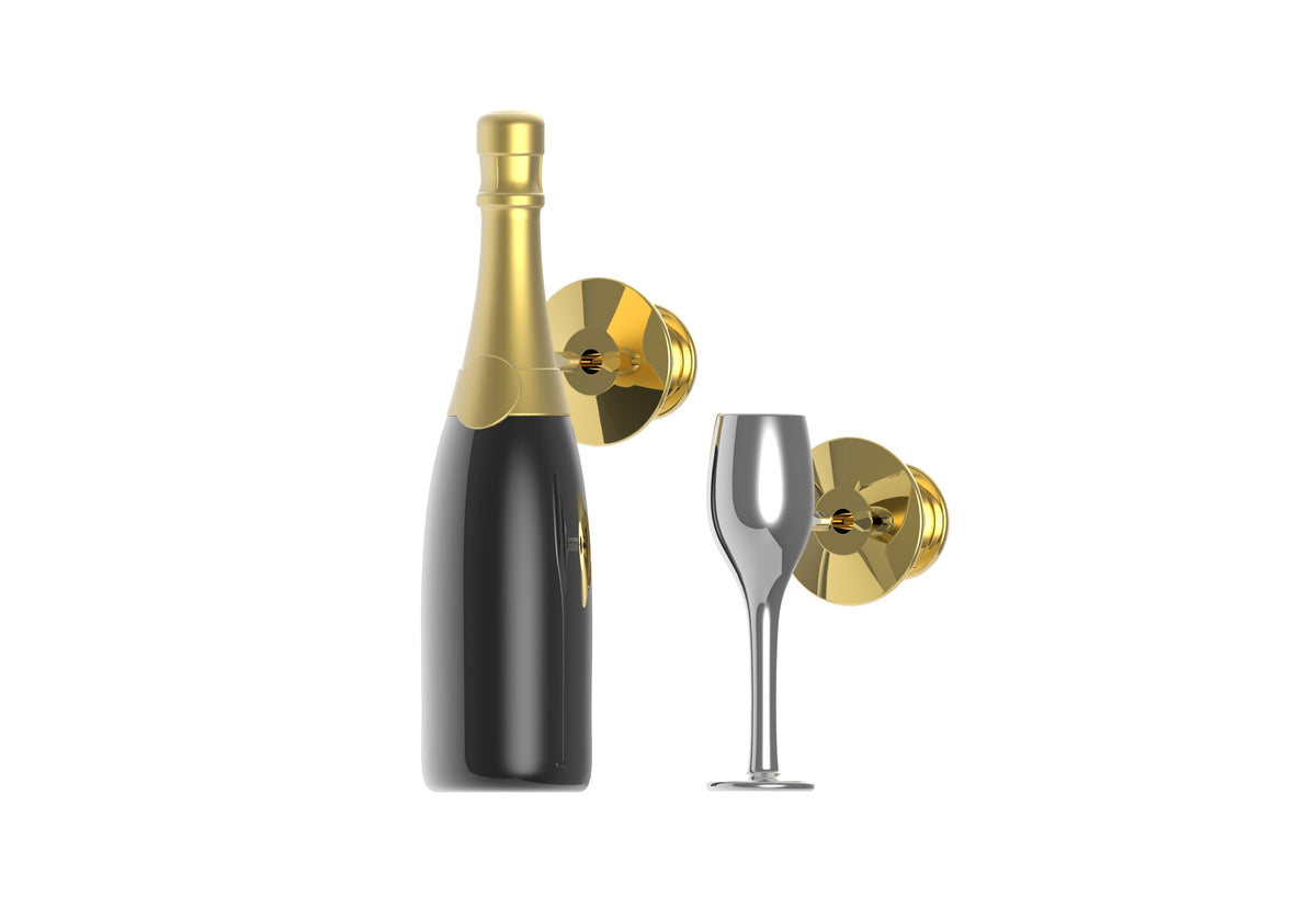 Pin's Champagne et Coupe