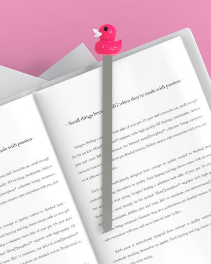 Marque Page Canard Rose Fuchsia