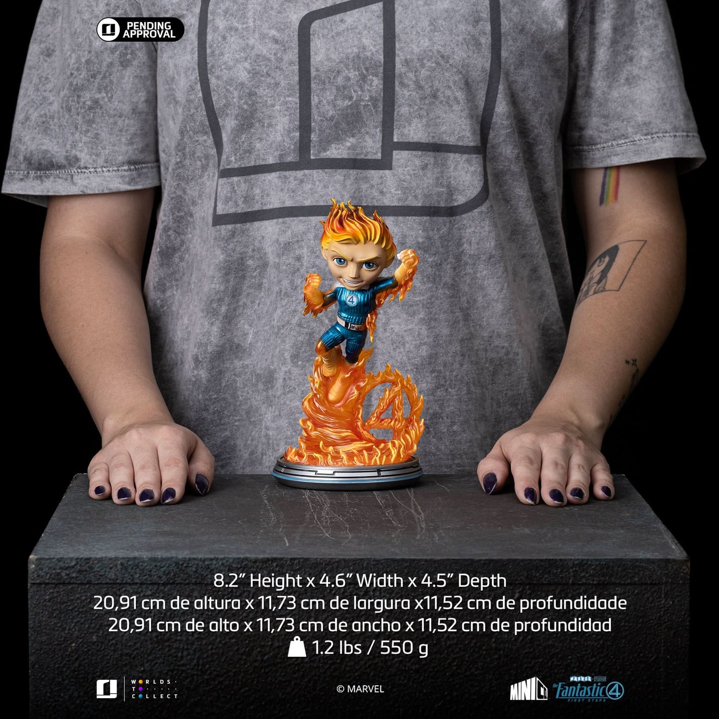 Figurine Fantastic Four Pack (Metallic Version) - The Fantastic Four: First Steps - Mini Co.