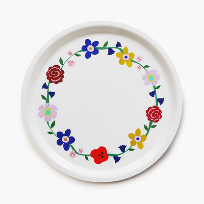 Midsummer Flowers Round Serving Tray - 31 cm