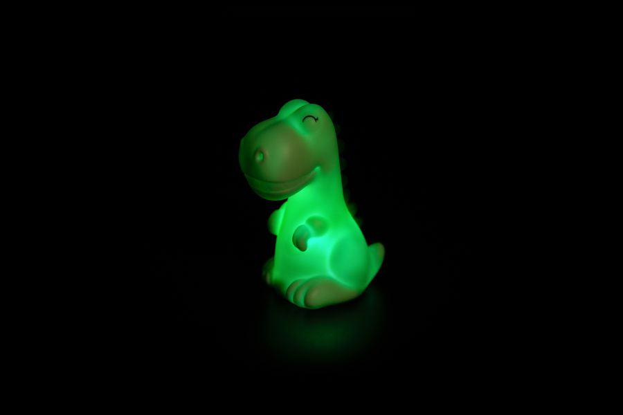 Mini luz de noche de dinosaurio verde