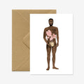 Naked Boy with a Plant - Carte de Voeux