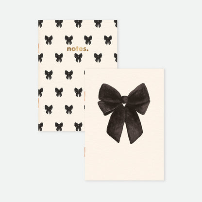 Duo Black Bow - Pocket Notebook A6 DUO