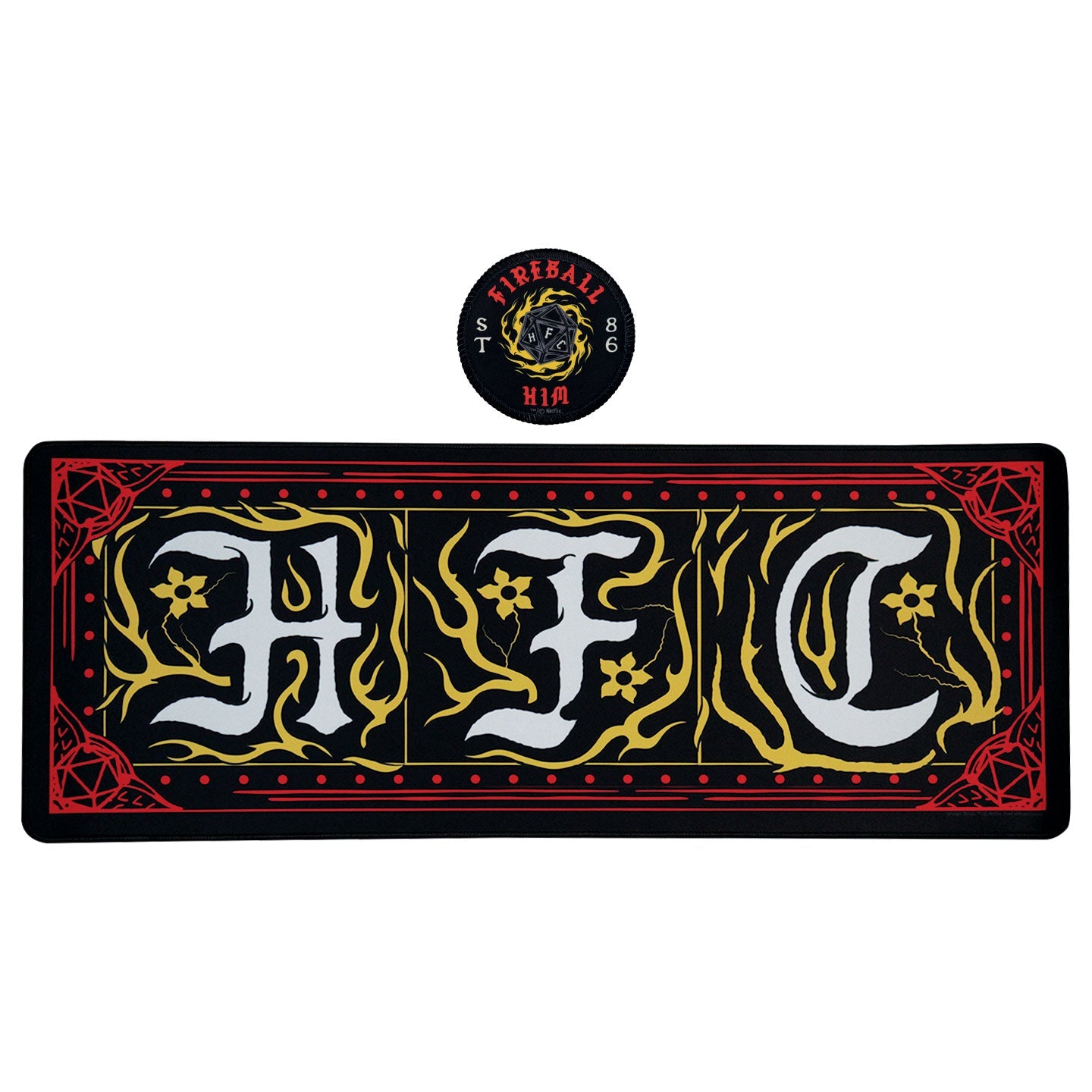 Desk pad & set de sous-verres Stranger Things - Hellfire Club