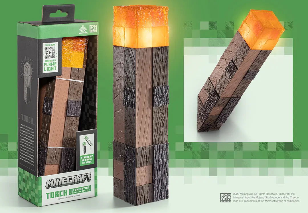 torche lumineuse replique collector minecraft noble collection