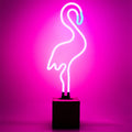 Lâmpada de neon rosa flamante
