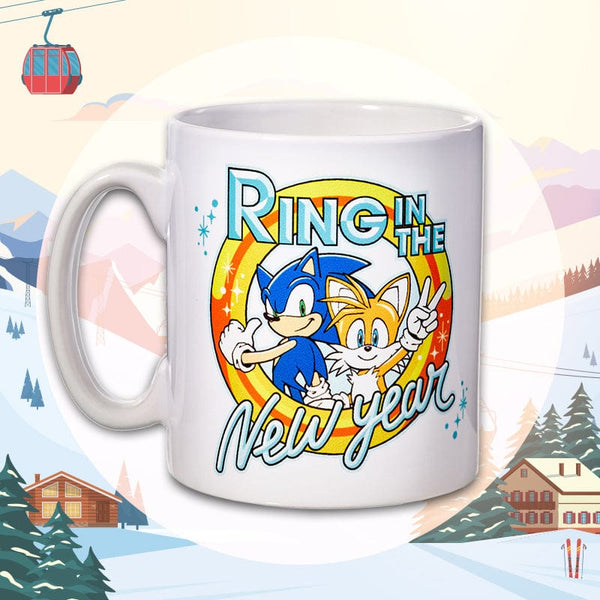 Caneca Sonic the Hedgehog "Celebra o Ano Novo"