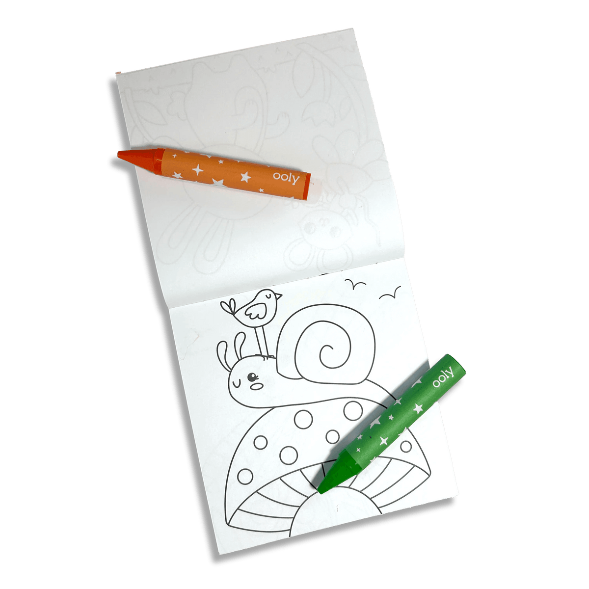 Kit de coloriage nomade Carry Along Jardin – 48 pages et 9 crayons – OOLY