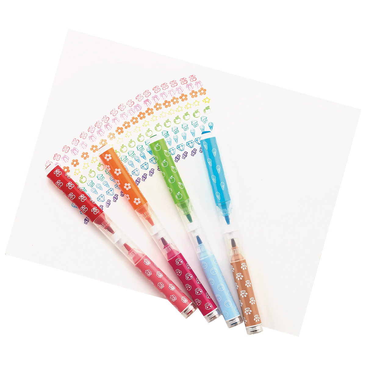 Feutres pinceaux et tampons double pointe Stampables – Lot de 18 – OOLY