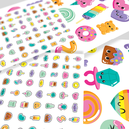 Tatouages et stickers pour ongles Tattoo-Palooza Confiserie – Plus de 225 OOLY — détail en gros plan
