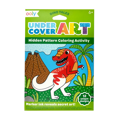 OOLY Undercover Art 恐竜の隠し模様ぬり絵カード 12枚