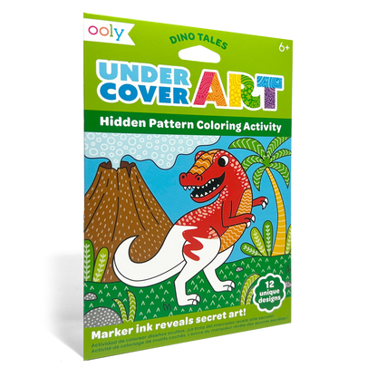 OOLY Undercover Art 恐竜の隠し模様ぬり絵カード 12枚