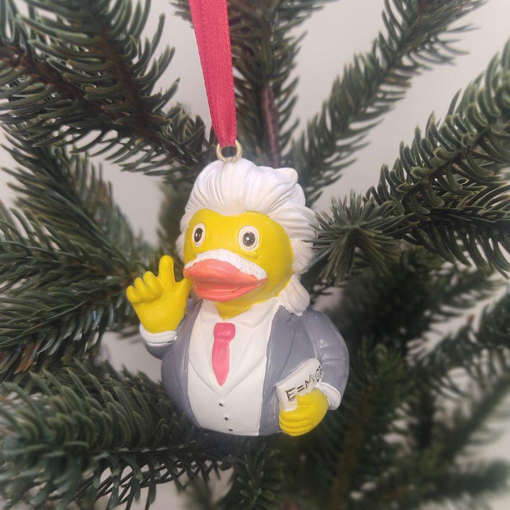 Ornement Canard Albert Einstein Yarto | Boule de Noël Canard Einstein