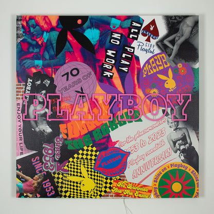 Playboy X Locomocean Collage Wall Art (LED Neon)