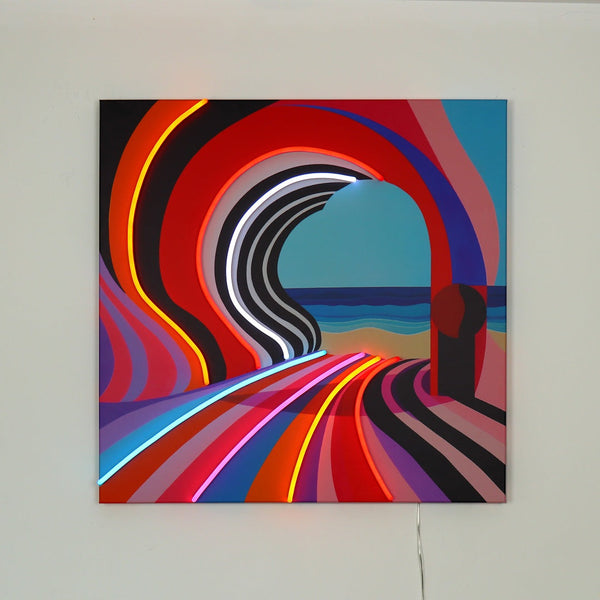 Surreal Shore - Wall Painting (LED Neon) - Large