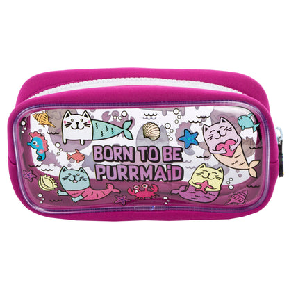 Trousse scolaire – PVC – chat sirène