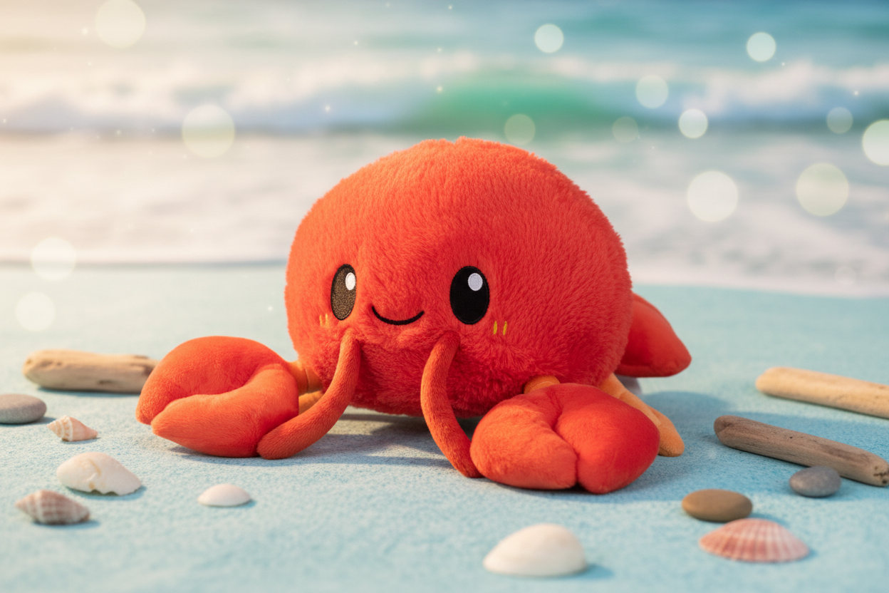 握り心地の良いロブスターのぬいぐるみ