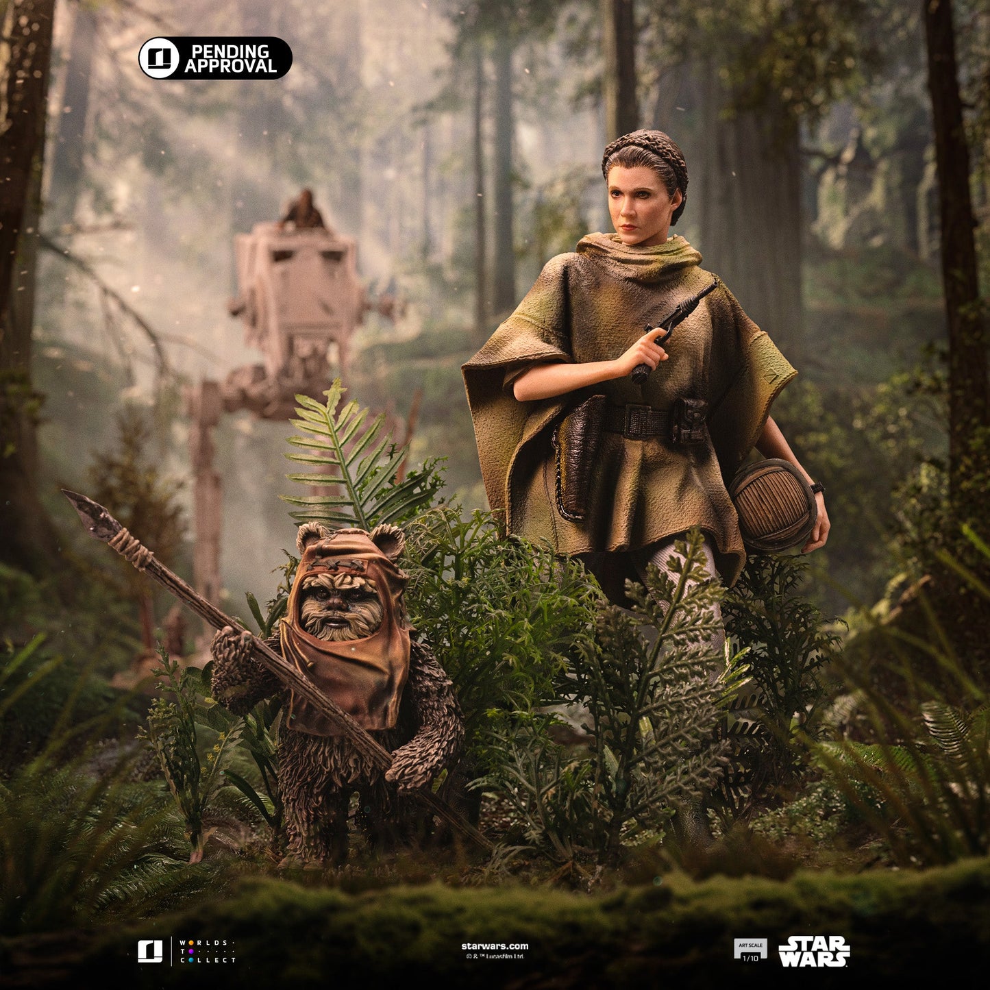 Statue Leia and Wicket - Star Wars Episode VI - Art Scale 1/10