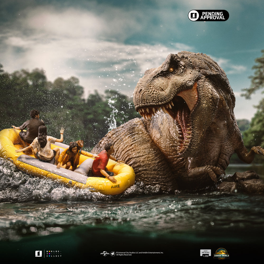 Statue T-Rex River Scene - Jurassic World: Rebirth - Demi Art Scale 1/20