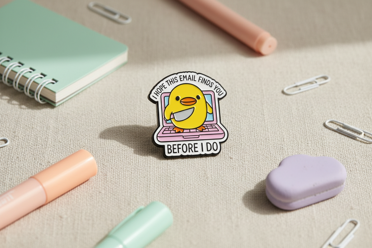 Pin’s Canard Jaune « I don’t give a Duck »