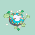Pin's Eend Blanc sur l'Eau