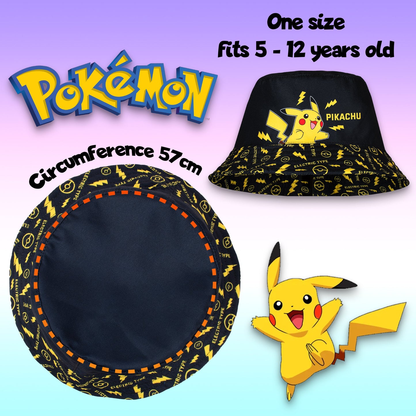 Casquette enfant – Pikachu Bucket Hat
