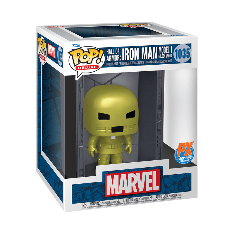 Pop! Deluxe Hall of Armor: Iron Man Modello 1 Armatura Dorata 