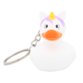 Llavero pato unicornio blanco