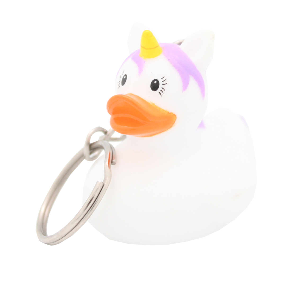 Keychain de pato de unicornio blanco