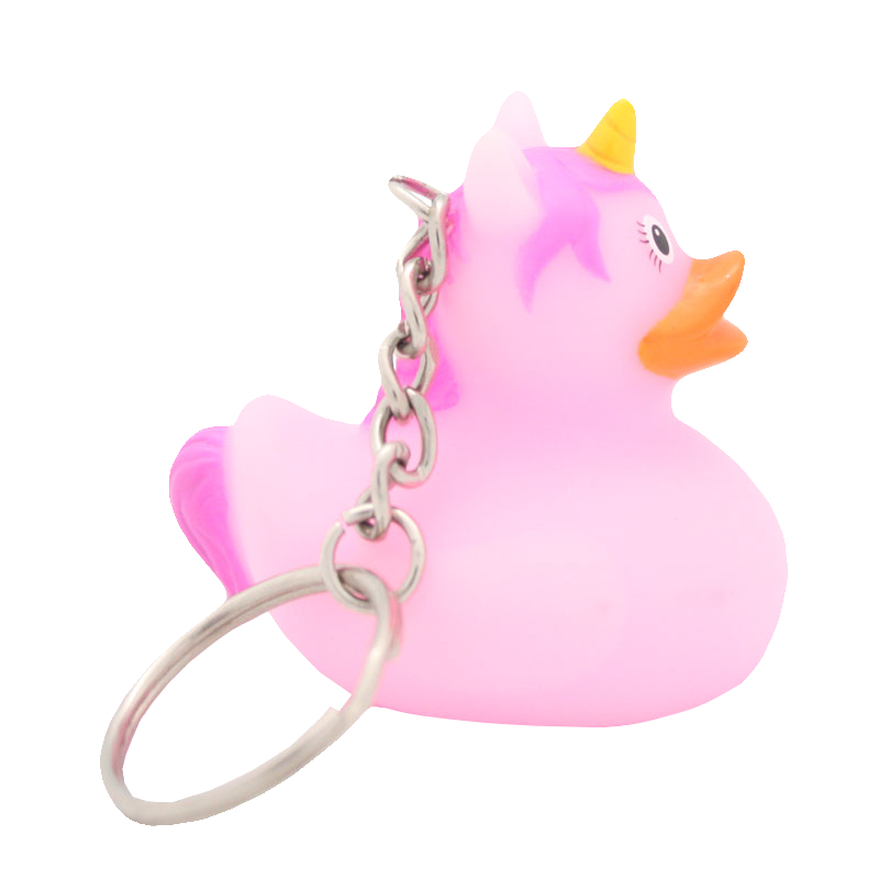 Keychain de pato de unicornio rosa