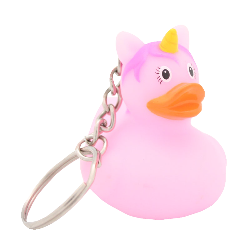 Keychain de pato de unicornio rosa