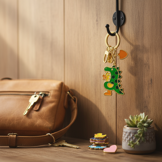 Porte Clés Canard Dinosaure