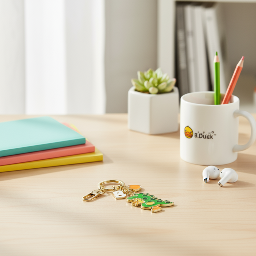 Porte Clés Canard Dinosaure