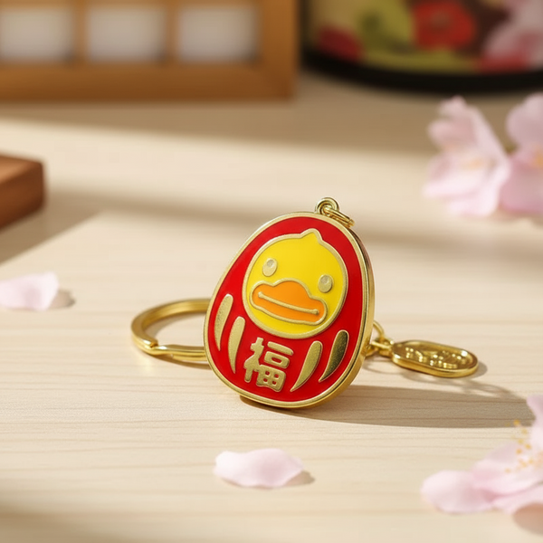 Daruma-Enten-Schlüsselanhänger