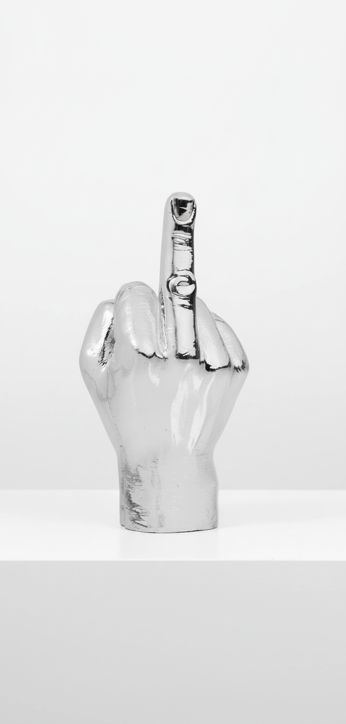 Porte Photo Magnétique Main F**k - Argenté