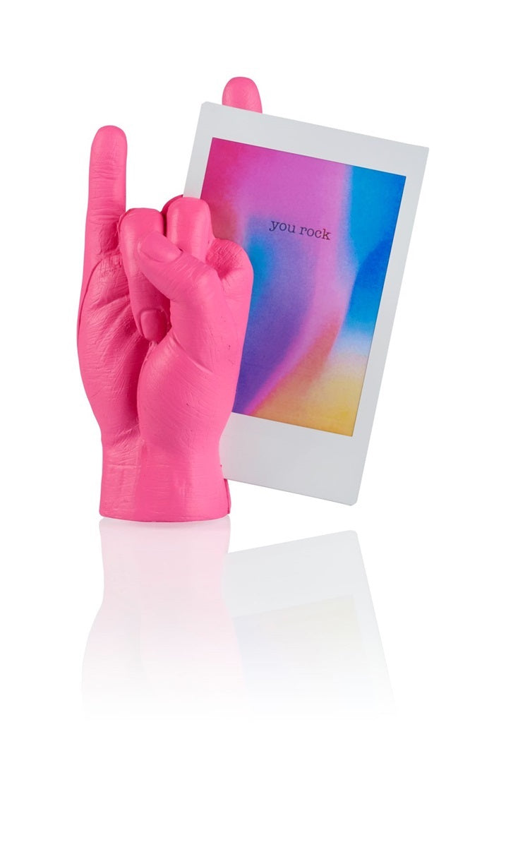 Magnetisch fotolijstje "Hand You Rock" - Roze
