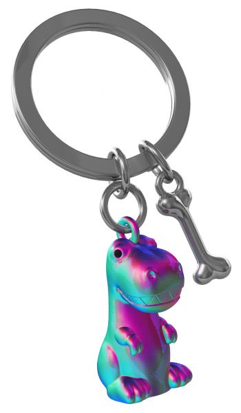 Porte Clés T-Rex Arc en Ciel