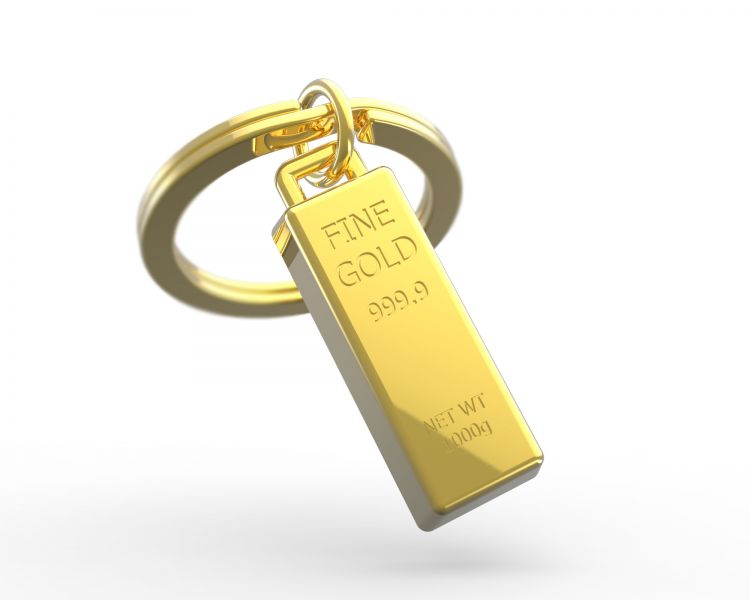 Porte Clés Lingot d'Or