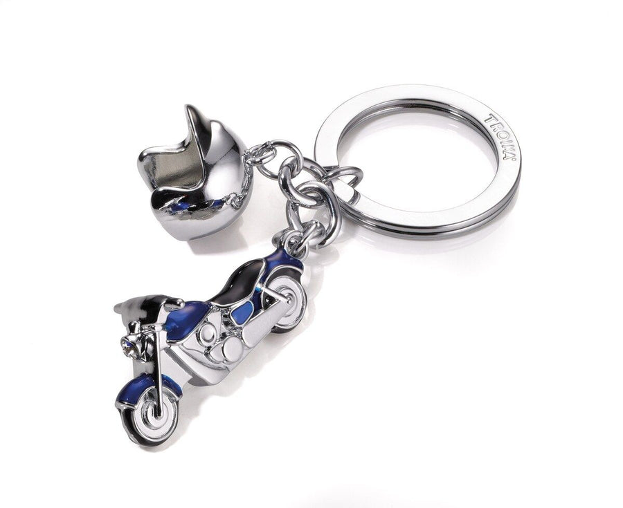Porte-clés Moto Custom Bleue