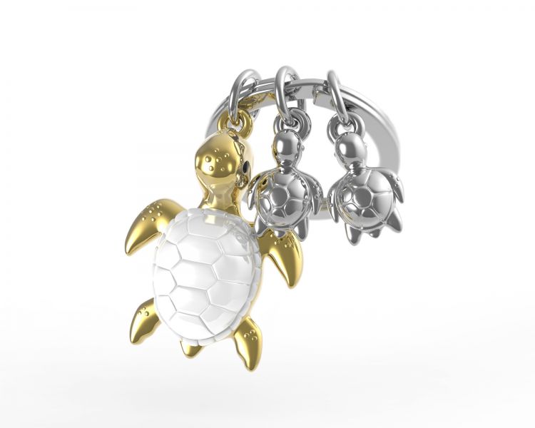 Porte clés Tortue de Mer Dorée