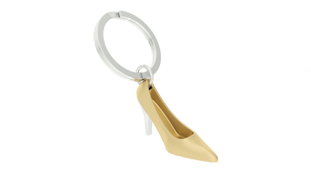Porte Clés Talon Doré Mat