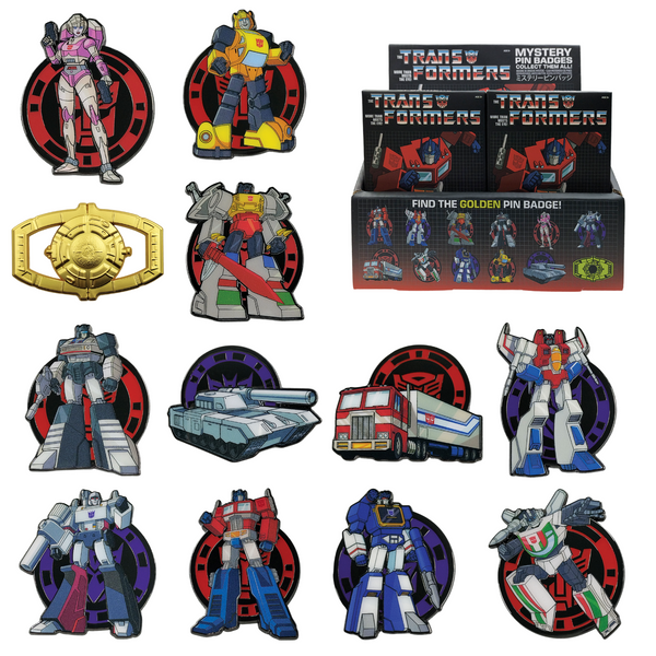 Display de 12 blind boxes Transformers - pin’s mystère - packaging principal