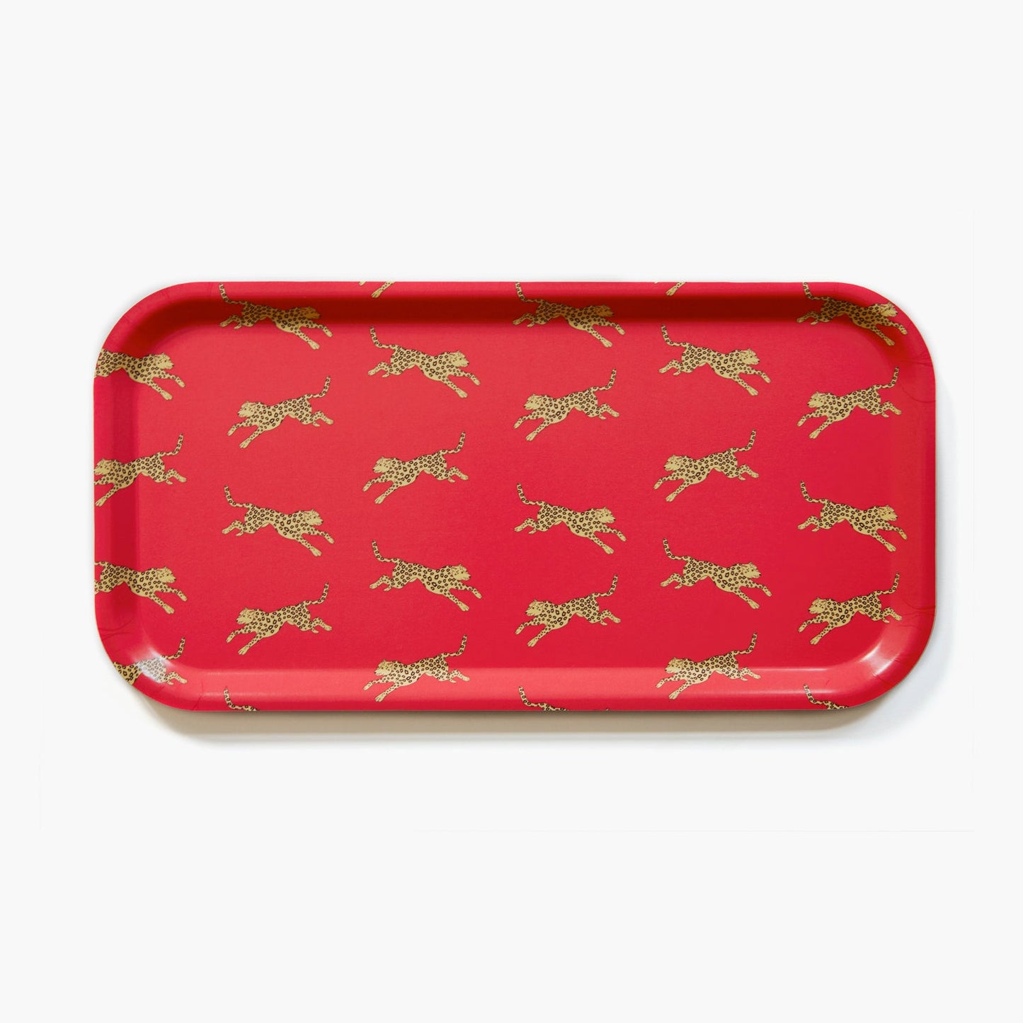 Red Leopard Serving Tray - 43 x 22 cm