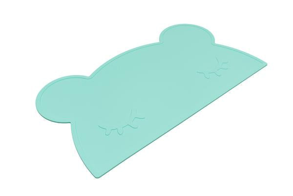 Tovaglietta in silicone a forma di orso verde menta 