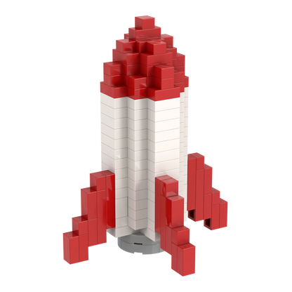 BRIXIES Postkarte Rakete