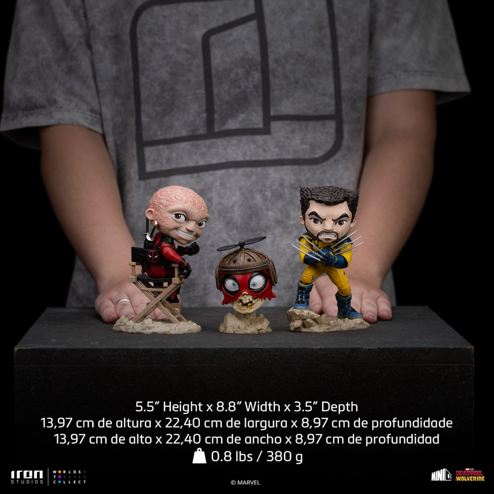 Figurine Deadpool, Wolverine and Headpool - Deadpool & Wolverine - Mini Co.