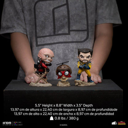 Figurine Deadpool, Wolverine and Headpool - Deadpool & Wolverine - Mini Co.