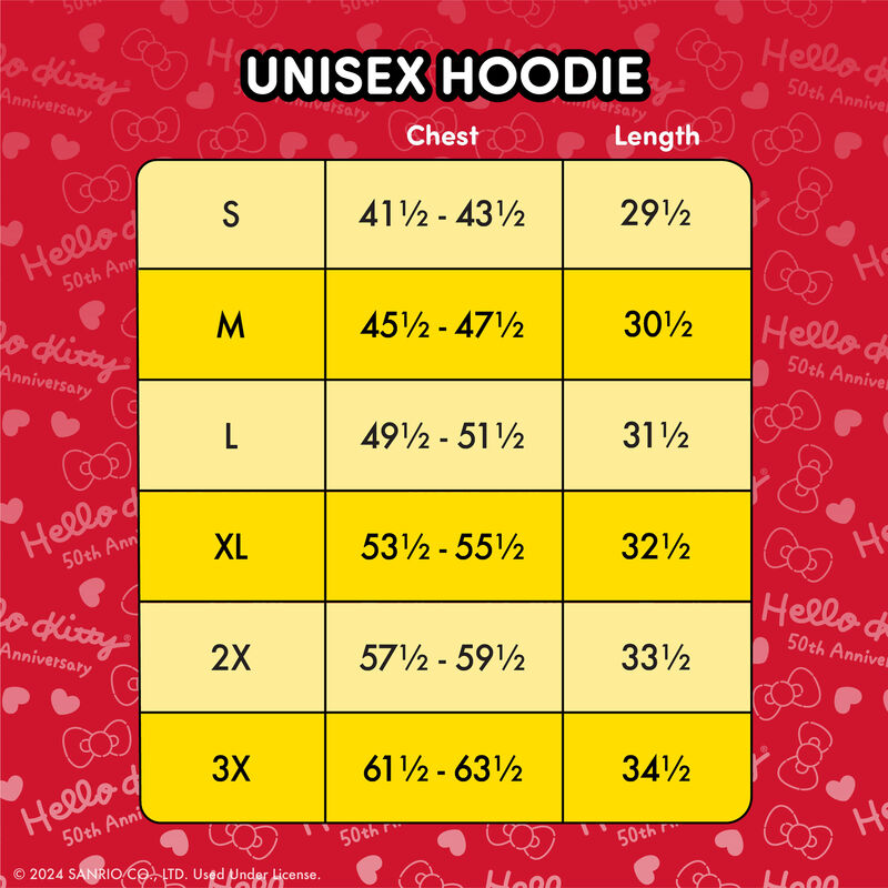 Unisex Hello Kitty Hoodie - 50th Anniversary