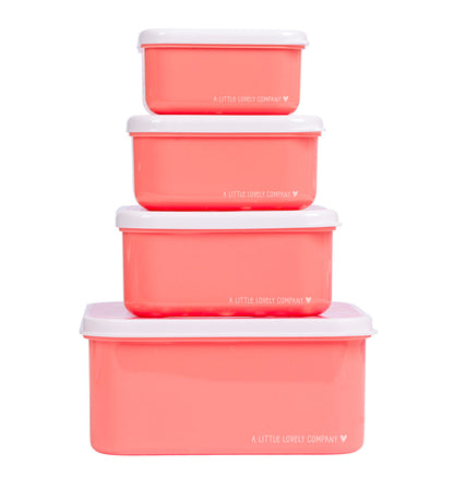 Lot de 4 boîtes repas et goûter - Fun – vue 4 – A Little Lovely Company