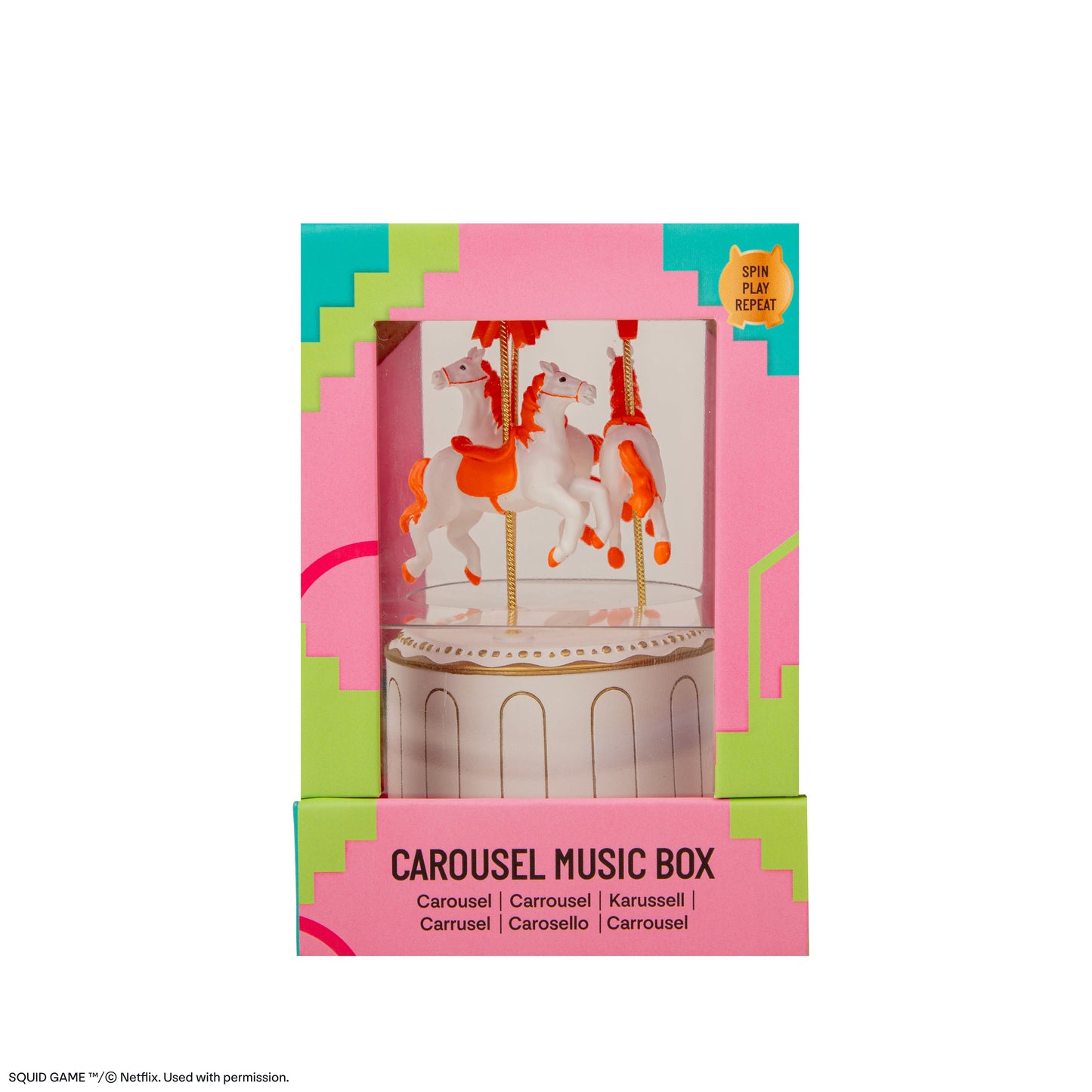Boîte à musique Réplique du Carrousel de Squid Game